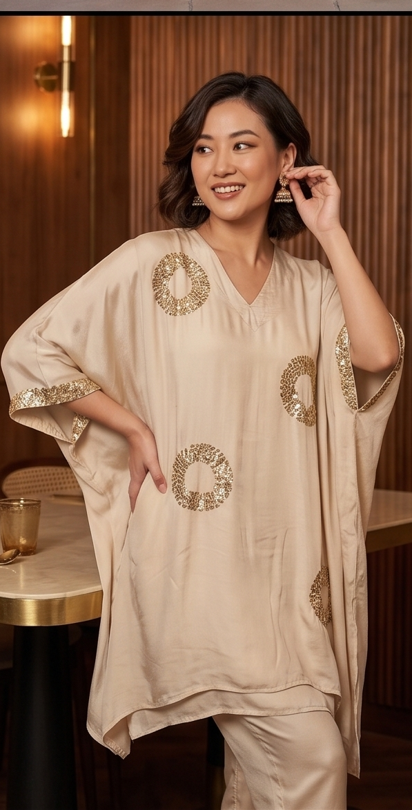 Ivory White Floral Embroidered Co-ord Set
