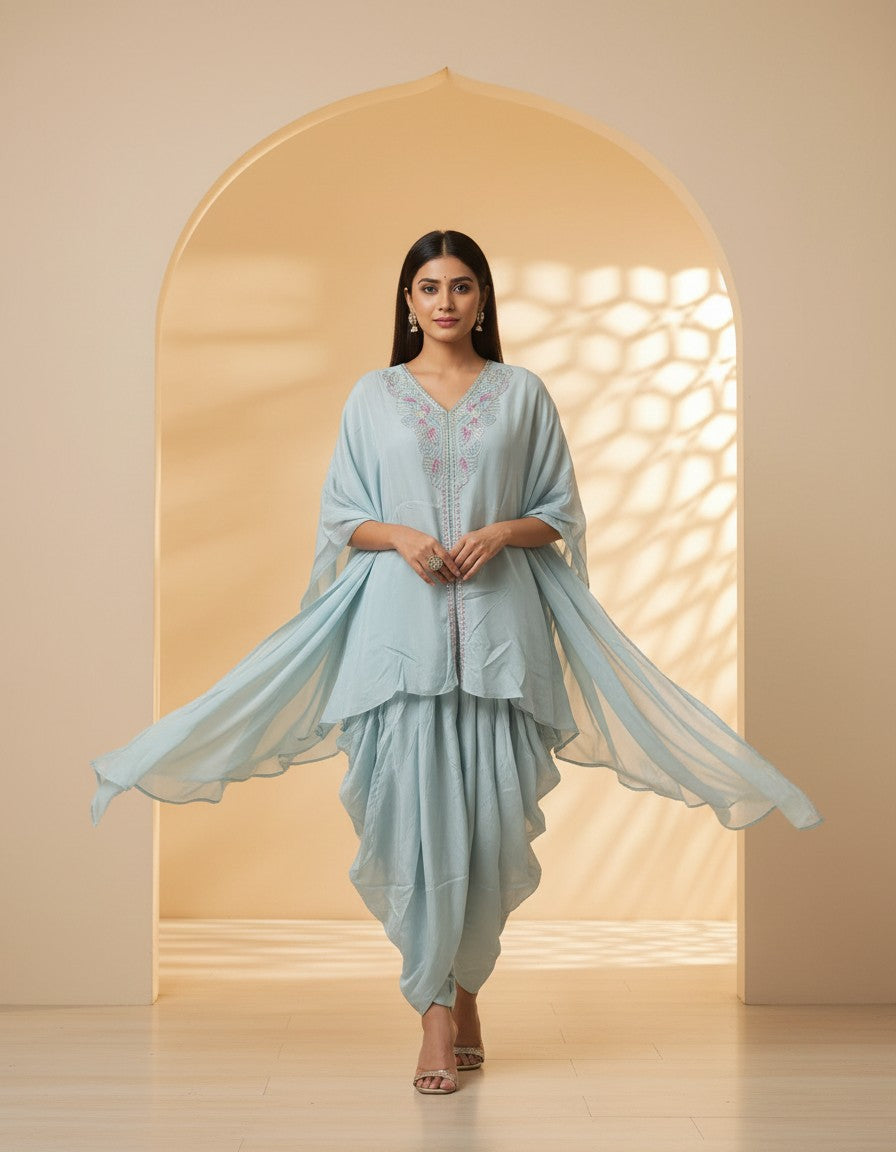 Emerald Garden Scalloped Sharara Set