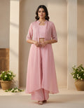 Emerald Vine Embroidered Straight Suit Set