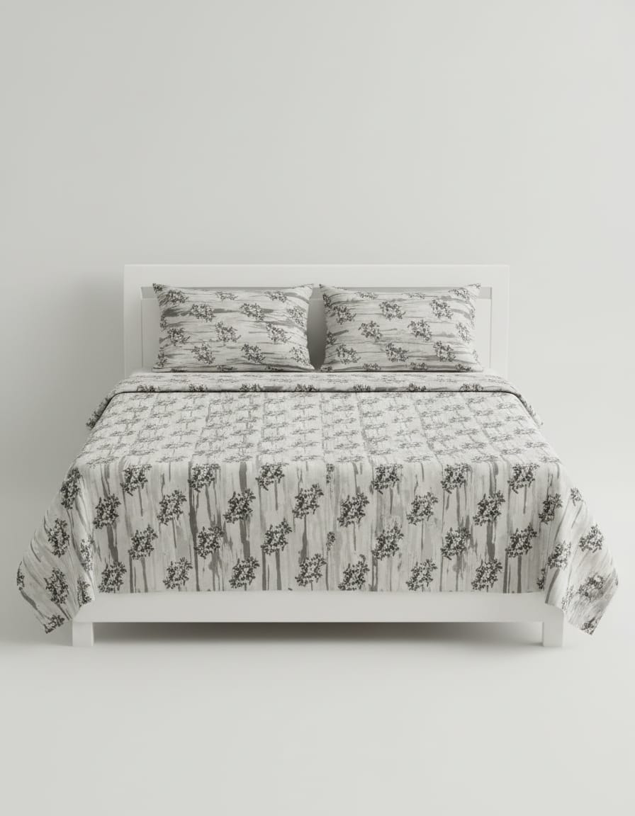 The Monochrome Minimalist Bedsheet With Matching Pillow Covers