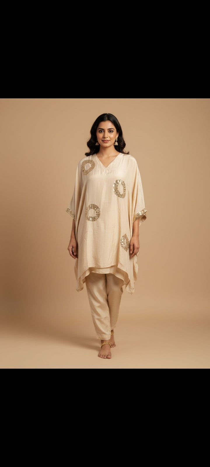 Ivory White Floral Embroidered Co-ord Set