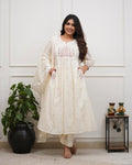 The Ivory Blossom Anarkali Set