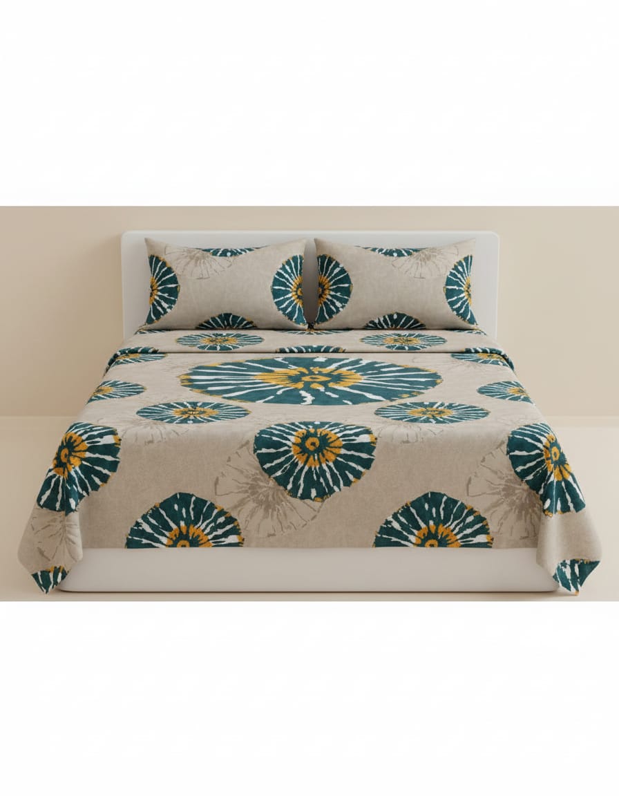 Crimson Solstice Bedsheets With Matching Pillow Covers