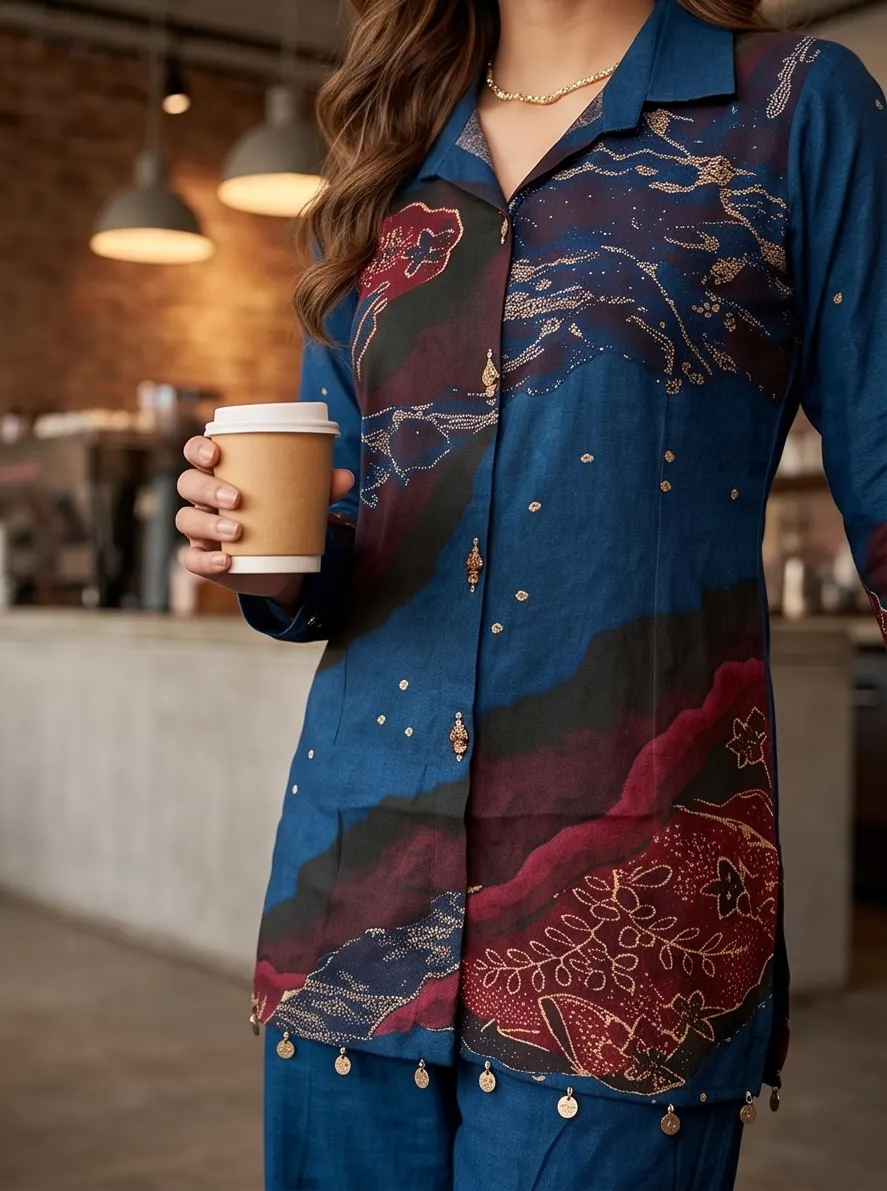 Kalamkari-Printed Western Co-ord Set