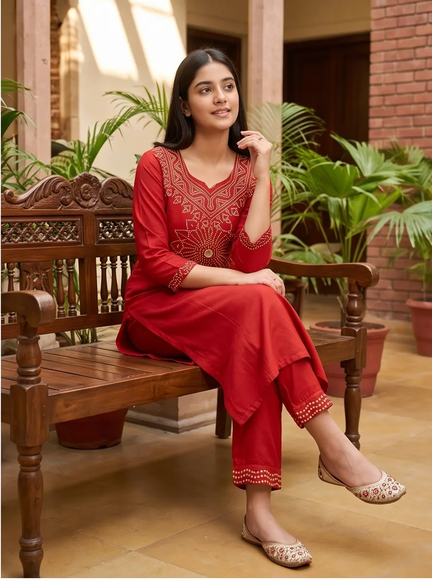 Sindoor Handcrafted Kurta Set