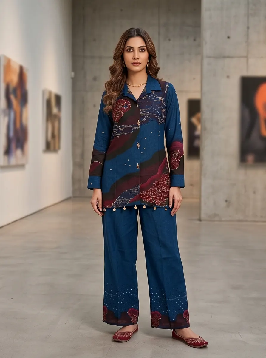 Kalamkari-Printed Western Co-ord Set