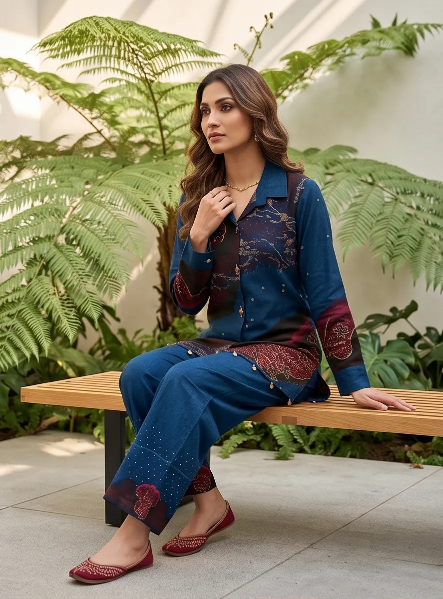 Kalamkari-Printed Western Co-ord Set