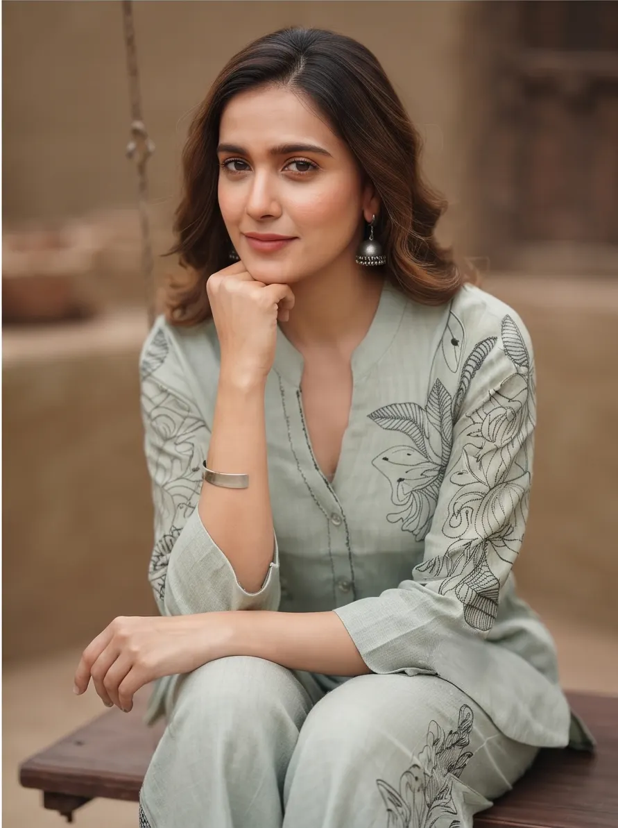 Teal Blue Floral Appliqué Zari Embroidered Chanderi Silk Straight Kurta Pant Set with Organza Dupatta